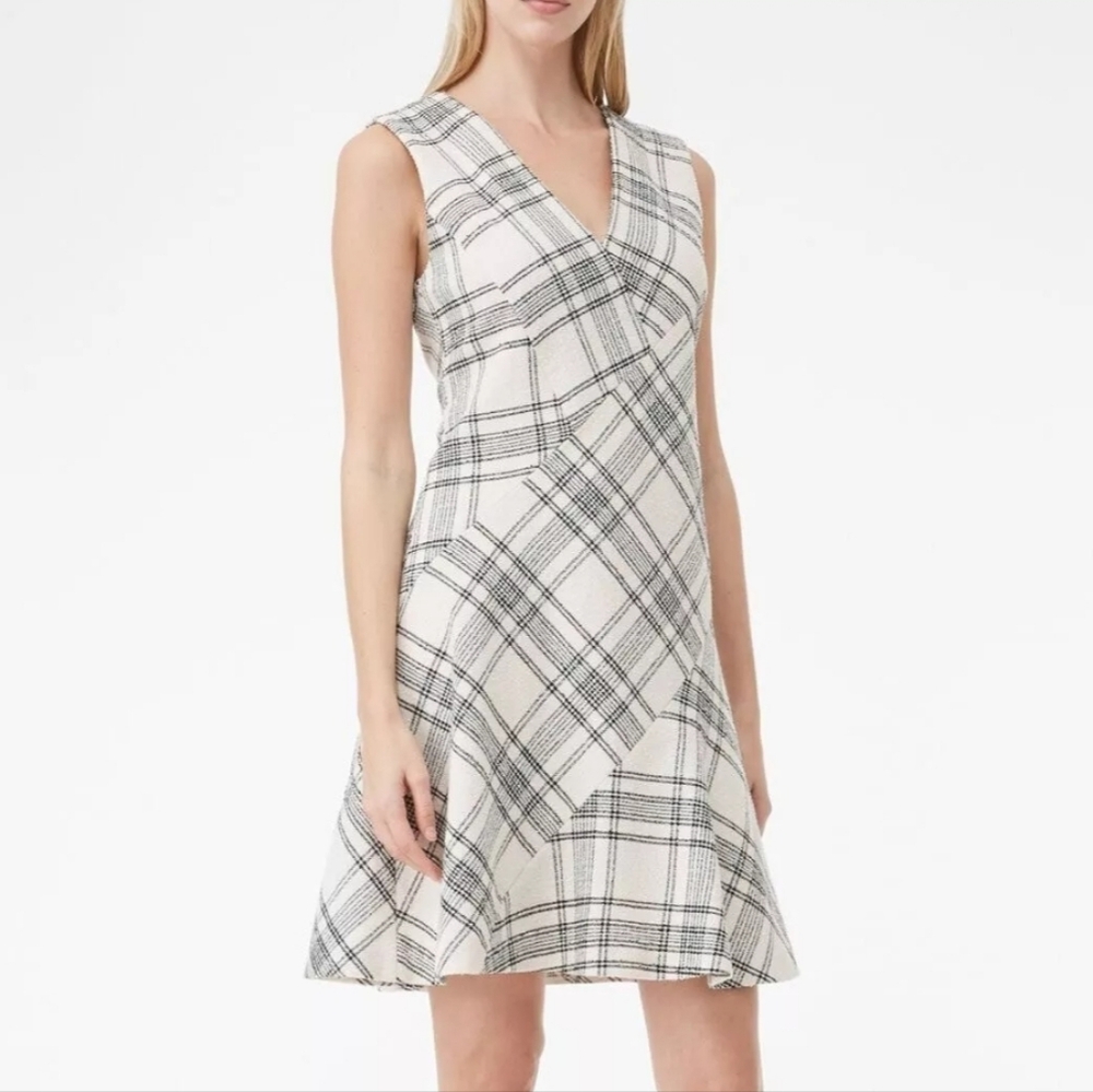 Tailored Rebecca Taylor Wool Blend Tweed Dress